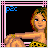 Animated contact sheet of a pixel-art doll icon with text frames showing progressive message display and minor pose variations across 25 sampled frames.