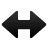 Black arrow-shaped icon with two arrowheads pointing left and right, rendered in pixelated style on gray background.