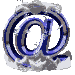 @ symbol in blue and white with gray background; repeated of identical icons showing slight variations across frames