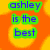 A four- of pixelated text on colorful backgrounds with green-outlined blue letters