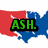 Green text on a red and blue U.S. map background with partial words visible across frames.