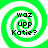 Green and white spiral background with black text reading 'waz upp Katie?' in four identical quadrants.