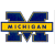 Static pixelated icon featuring a large blue 'M' with yellow horizontal bar containing the word 'MICHIGAN' in blocky letters, set against white background.