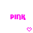 Pixelated pink text 'PINK' above a pixelated pink heart on white background, with heart changing from outline to filled in some frames.