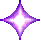 Four diamond-shaped pixelated icons arranged in a , each with white center and purple-pink gradient borders on gray background