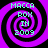 Four identical pixelated spiral icons with purple and black rings, each displaying cyan text reading MACCA ROX IN 2009.