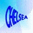 Blue pixelated text 'Cheer' on a light blue gradient background with subtle white speckles.