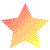 Nine star-shaped icons arranged in a on gray background, each with gradient fill and white outline
