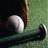 Baseball bat and ball on grass with text about waking up when the season starts, displayed in a