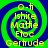 Four identical spiral-patterned icons with green and blue concentric rings, yellow text reading 'o-fi', 'Ishire', 'Mattie', 'Etoc', 'Gertrude' arranged vertically, displayed in a