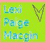 Green background with blue text reading 'Last Page Margin' and a brown V-shaped symbol; blue background with black text 'BFFL' and a white V-shaped symbol.