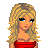 Pixel art contact sheet showing multiple frames of a blonde woman in red dresses with text elements.