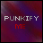 Pixelated text "PUNKIFY ME" on a gradient background with two nearly identical frames showing no visible animation changes.