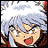A pixelated anime-style character with silver hair and a red mouth on the left, next to black background text reading "Anime IM" and "c0m" on the right.