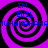 Pixelated spiral background with blue text reading 'IM EVIL' and 'HUHAHAHA' in a retro digital style.