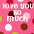 Pink background with brown, white, and light pink polka dots; text reads 'love you so much' and 'cant wait till friday' in pixelated font.