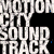 Static graphic with white text on black background, featuring 'MOTION CITY SOUNDTRACK' stacked vertically and 'JUNE 7th 2005' below, alongside handwritten-style text reading 'Commit this to memory'.