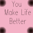 Pink background with repeated 'Room <3' text and partial phrases 'You Make Life Better When You Walk Into The', some black pixel clusters.