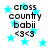 Pixelated text 'cross country babii <3<3' surrounded by light blue stars on a white background, with visible animation changes in star opacity.