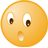 Two side-by-side yellow emoji faces with open mouths, showing different eye positions and expressions.