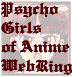 anime-style character portraits with varied expressions, poses, and outfits on a dark red background