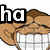 Four distinct cartoon and photographic images arranged in a , each with 'ha' text overlay