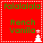 Red background with green text 'Falalalala' at top, 'French Vanilla' below, and white Christmas tree with star at bottom right.