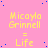 A static image with a pink background and blue dots, displaying repeated yellow text "Micayla Grinnell = Life" in a pattern