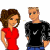 Pixelated cartoon couple standing side-by-side with text "2gether 4ever" on black background in a contact sheet layout