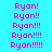 cyan and yellow displays repeated 'Ryan!' text in pink pixelated font with varying exclamation marks