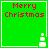 Four identical green square with red "Merry Christmas" text and white snowman icons in the bottom-right corner, arranged in a