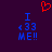 A pixelated image with a dark purple background, blue text reading "I <33 ME!!" on both sides, and a red heart symbol above the left side.
