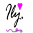 Animated icon with 'Hey.' text, purple wavy line, and heart symbol shifting position across frames.
