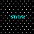 Four identical cyan pixelated 'snow' text icons arranged in a on a black background with white dots
