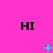 nine 'HI' text icons on a bright pink background with cyan animated elements