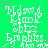 Green background with white text reading "I'm a Little Shit. Emphs." and pink star accents, repeated in a pattern