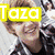 A four- displays a person with brown hair in various poses, including a heart-shaped hand gesture and text overlays reading "Taza," "Luvs," and "JB."