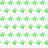 A static image of a repeating pattern of green star-shaped icons on a white background with a gray rectangular overlay in the bottom right corner.