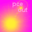 A four- of pink and yellow gradient backgrounds with "pce out" text, showing animation changes in light effects