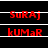 Red text 'SuRAj' and 'kUMaR' on black background with white horizontal lines, static display.