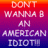 Pixelated text on a gradient background with red, purple, and blue hues; the image is split into two sections showing partial phrases.