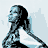 Animated contact sheet of a Mary J Blige icon with light blue and black color scheme showing multiple frames of her profile pose and stylized text.