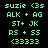 Green pixelated text on black background arranged in four identical vertical with repeated lines of alphanumeric characters and symbols