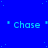 Blue background with white dots and repeated "Chase" text in light blue, enclosed by quotation marks.