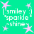 Pixelated text and stars on a green background with repeated patterns.