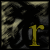 A pixelated static image shows a dark background with a golden '1' and a stylized figure on the left side.