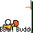 Animated contact sheet showing 12 sequential frames of a pixelated yellow stick figure performing basketball dribbling motions with orange balls against gray background.