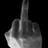 A 4-frame animated contact sheet showing a hand gesture, glitched text, and stylized logo across four quadrants on black background.