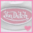 A pink-bordered oval icon with 'Han Ditch' text in white pixelated font on a light gray background, featuring a small pink heart at the bottom right.