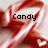 Red and white striped candy cane with small heart shapes, featuring pixelated text labels changing across frames.